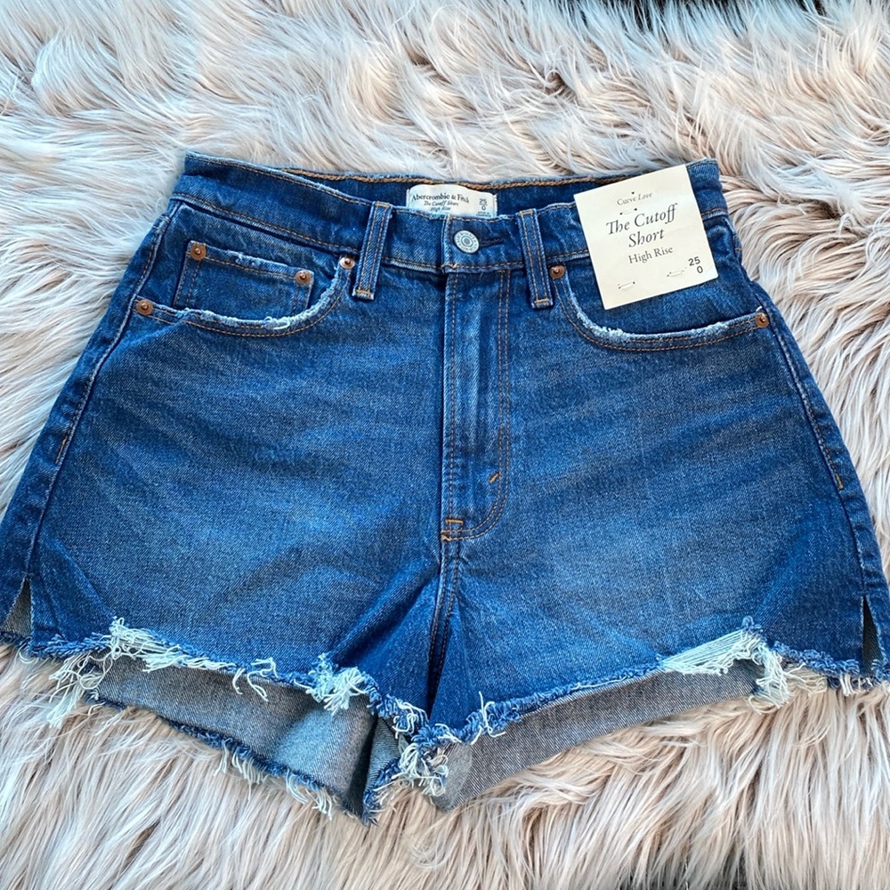 NWT Abercrombie & Fitch Curve Love Cutoff Short High Rise Size 0 or 25
